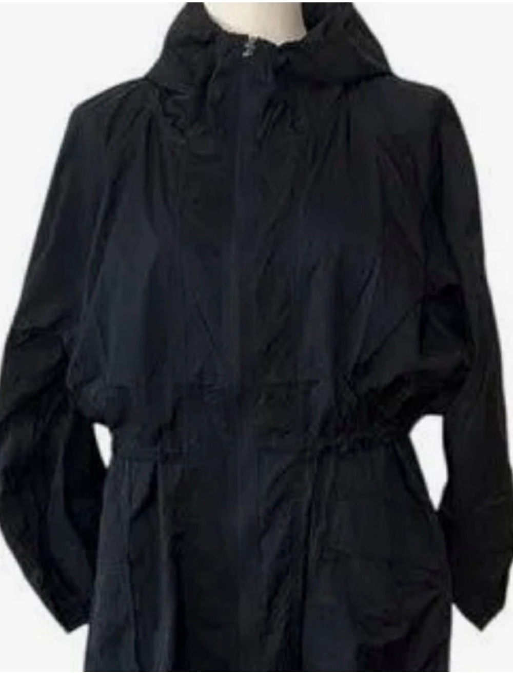 Athleta Charcoal Long Windbreaker lightweight